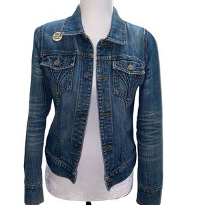 Juicy Couture distressed denim cotton jean jacket